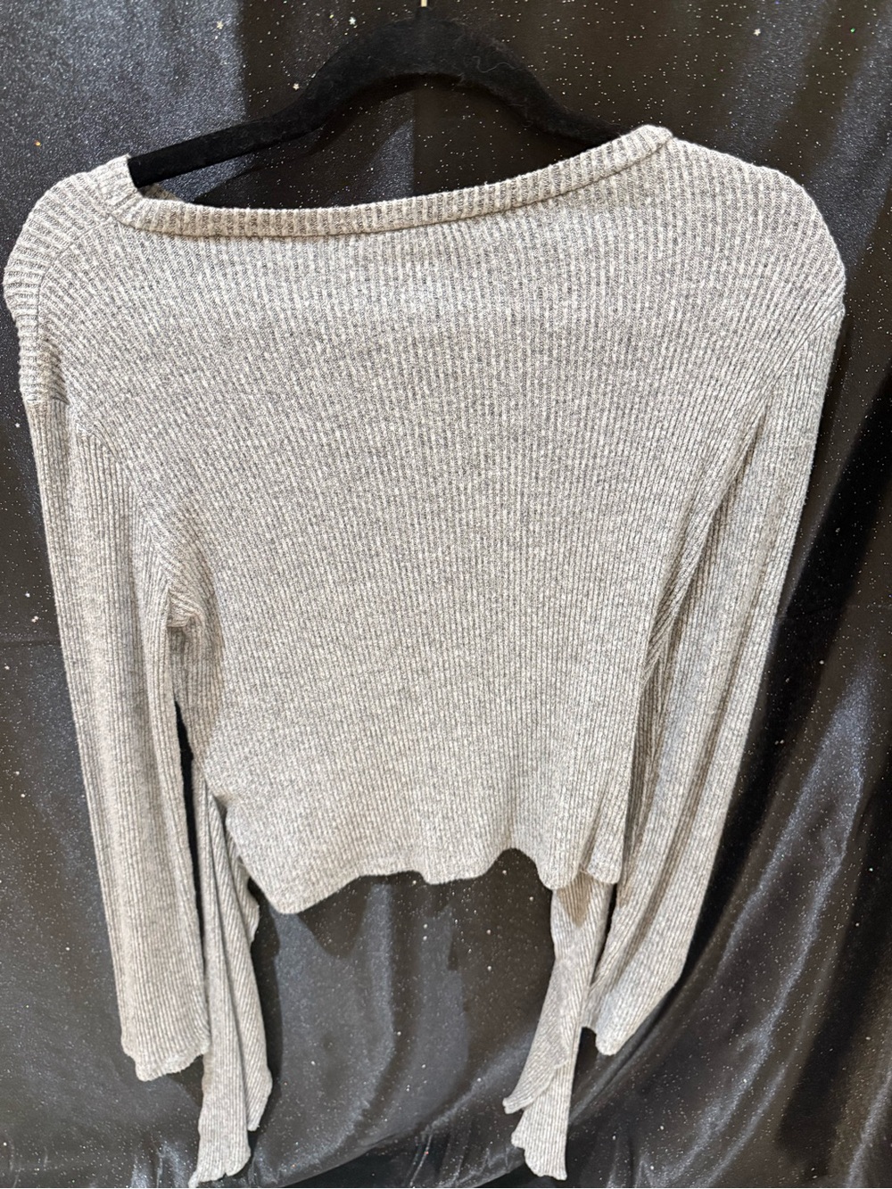 Zara Heather Gray Ribbed Knit Sweater - Picture 2 of 4